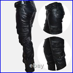 Real Sheepskin Leather Jeans, Motorbike Racing Pant, Style Men Pants Trouser