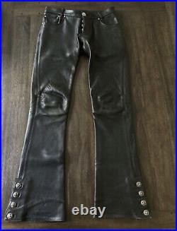 Richard Starks personal pair of Chrome Hearts Leather Pants 90's Early 2000's
