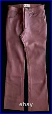 Riding Master Horsehide Leather Pants Men's L Red Biker Rider From Japan New