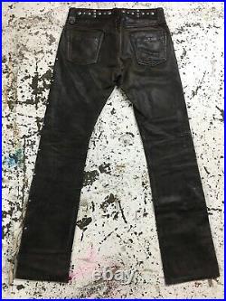 Rrl Polo $1500 Ralph Lauren Double Rl Studded Fringe Leather Pants ...