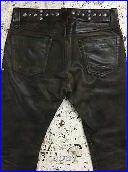 Rrl Polo $1500 Ralph Lauren Double Rl Studded Fringe Leather Pants Rocker Nwot