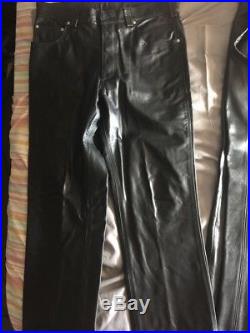 Rubio New York Mens Leather Pants Jeans 35/29, BLUF IML Gay interest