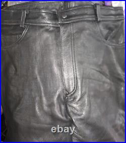 Rujo Men's classic leather pants 34 waist