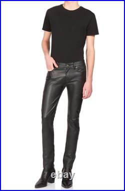 SAINT LAURENT Faux Leather Trousers pants polyurethane PU PVC vegan yves YSL