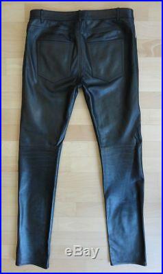 SAINT LAURENT PARIS Lamb Leather Jeans Pants 50 52 32 34 36 NEW $3,837 Slim SK