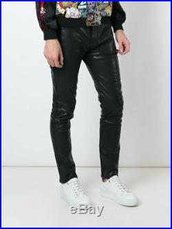 SAINT LAURENT PARIS Lamb Leather Jeans Pants 50 52 32 34 36 NEW $3,837 Slim SK