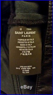 Saint Laurent Paris Men's Leather Pants Size 32