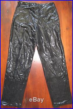SAXONY Men's Straight Leg Leather Pants 34X36 Motorcycle Biker Must Have Buy it