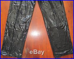 SAXONY Men's Straight Leg Leather Pants 34X36 Motorcycle Biker Must Have Buy it