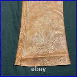 SKKIN Chrome Hearts A&G BWL Duarte Leather Pants Brown Size XL