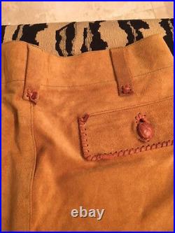SONORA CALF SUEDE LEATHER UNISEX CARGO SHORTS. Size 34 HANDMADE. More Sizes