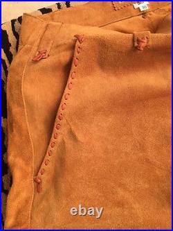 SONORA CALF SUEDE LEATHER UNISEX CARGO SHORTS. Size 34 HANDMADE. More Sizes