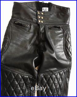 SUPERB Langlitz PADDED Leather Competition BREECHES Motorcycle MEN'S Pants 33X32