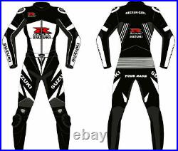 SUZUKI GSXR Racing Motorcycle Leather Suit Mens Motorbike Leather Jacket Pant