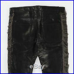 Saint Laurent Paris 1 of 1 Chain Trim Leather Pants Size W30 Skinny SS14