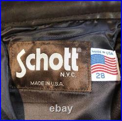 Schott #30 Leather Pants 28