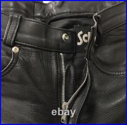 Schott #7 Leather Pants 32 Men'S Black Cowhide