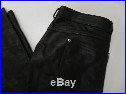 Schott Leather Mens Pants 42 x 34 Black Biker