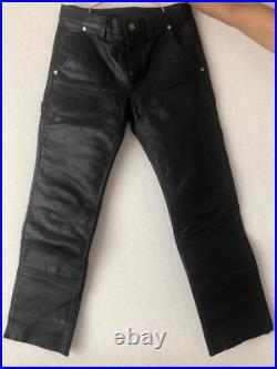 Schott Leather Pants 30 Authentic Men Used from Japan