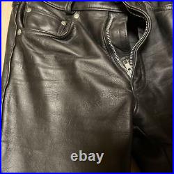 Schott Leather Pants black Size 30
