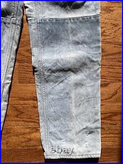 Scott's Suede Blue 100% Leather Pants Size 32