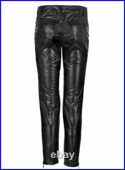 Skinny Leather Pants Men Motorcycle biker Slim fit casual pants -MP026