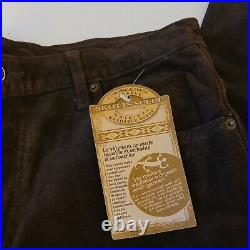 Skotts Suede Leather Pants Brown Washable Lined Mens size 32 X 32