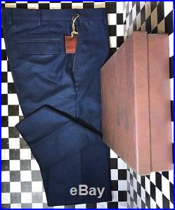 Stefano Ricci Men's Pants Dress Stunning Wool Size 34 Python Leather Pockets