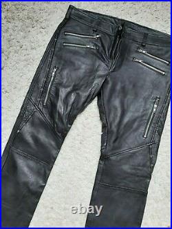 Superbe Pantalon Cuir Noir Diesel Herma W32 Leder Leather Gay Skin