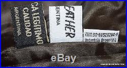TANGO New Leather Pants Mens W 32 L 34 Distressed Brown Pant Slacks NWT