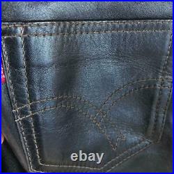 THE FLAT HEAD Horsehide Leather Pants Size 29 Used from Japan