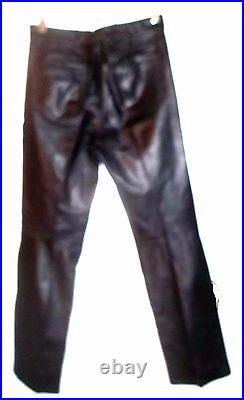 Tamari Genuine Leather Black Leather Pants Sz 31 Waist