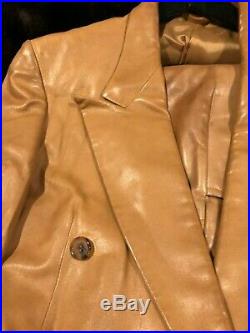 ULTRA RARE GUCCI Leather Suit Jacket & Pants 50 euro 40 us Med awesome