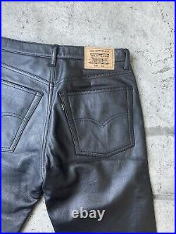 Ultra Rare Vintage Levis Leather Pants Size 32x34