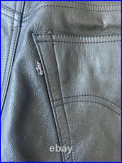 Ultra Rare Vintage Levis Leather Pants Size 32x34