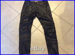 VERY RARE Isabel Marant FOR H&M MENS LEATHER JEANS PANTS MOTO MOTORCYCLE 36r