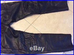 VERY RARE Isabel Marant FOR H&M MENS LEATHER JEANS PANTS MOTO MOTORCYCLE 36r