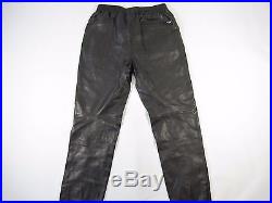 Vince M25312283 Black Small 100% Lamb Leather Moto Jogger Jog Pants Mens Nwt New