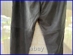 VINCE Men's Dark Grey Leather Joggers Size L
