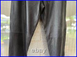 VINCE Men's Dark Grey Leather Joggers Size L