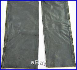 VINTAGE 34 men's HARLEY DAVIDSON Leather Pants DISTRESSED 98482-98VM Brown UNCUT