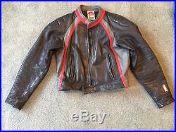 VINTAGE 80's Spartan Leather Men's 44 Jacket/36 Pants Set Motorcycle Leathers