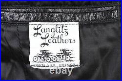 VTG 60s LANGLITZ Leather Racing Jacket Pants Breeches Suit USA Mens Size 36-38