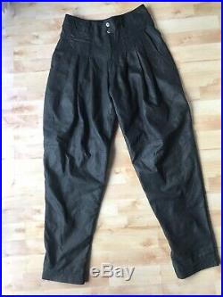 VTG 80s Z Cavaricci Men's Leather Baggy Balloon Pants High Waisted Size 32 90s