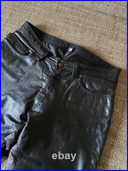 VTG Leather pants black