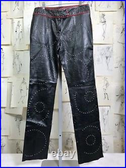 VTG NWOT 100% Pelle Leather Made In Italy Iceberg Pants 32 Waist 33 L RARE #2