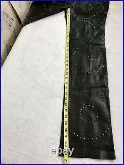 VTG NWOT 100% Pelle Leather Made In Italy Iceberg Pants 32 Waist 33 L RARE #2