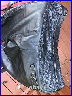 Vanson Heavy Leather Motorcycle Pants Mens Size 33 Used But Good Condition