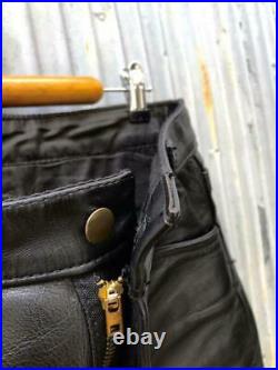 Vanson Leather Boot cut Leather Pants Men's Size 33 Biker 5 Pockets TALON Zipper
