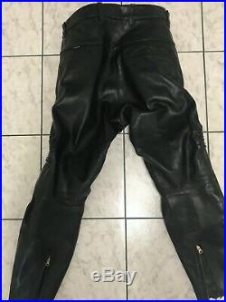 Vanson Leather Motorcycle Pants, Mens Size 36